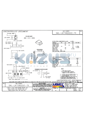 SML-LXFT0805SIC-TR datasheet - 1.25mm x 2mm PCB SURFACE MOUNT LED