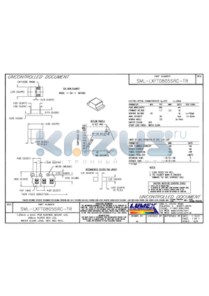 SML-LXFT0805SRC-TR datasheet - 1.25mm x 2mm PCB SURFACE MOUNT LED