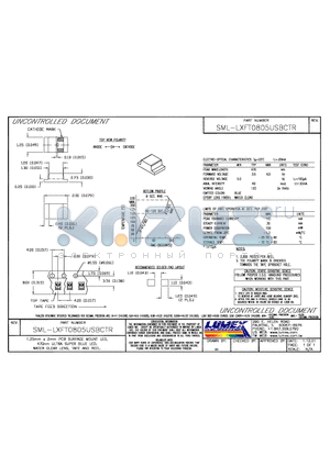 SML-LXFT0805USBCTR datasheet - 1.25mm x 2mm PCB SURFACE MOUNT LED