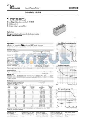 SR4D4009 datasheet - Safety Relay SR4 D/M