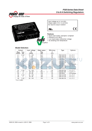 PSB datasheet - 3 to 8 A Switching Regulators