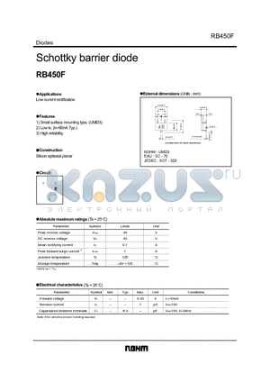 RB450F datasheet - Schottky barrier diode