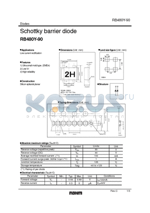 RB480Y-90_1 datasheet - Schottky barrier diode