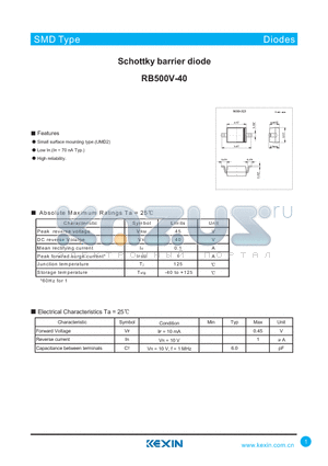 RB500V-40 datasheet - www.kexin.com.cn