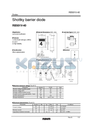 RB501V-40_1 datasheet - Shottky barrier diode