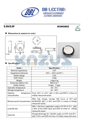 SC5R5103Z datasheet - High capacitance and low resistance for long cycle life applications