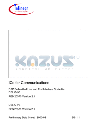 PEB20571 datasheet - ICs for Communications