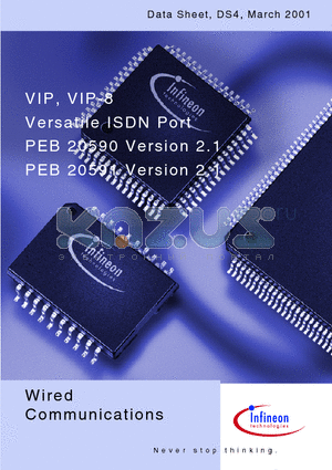PEB20591 datasheet - VIP, VIP-8 VERSATILE ISDN PORT
