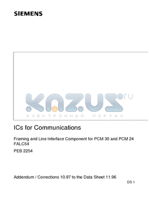 PEB2254-H datasheet - ICs for Communications