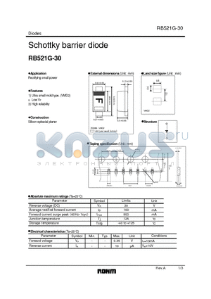 RB521G-30_05 datasheet - Schottky barrier diode