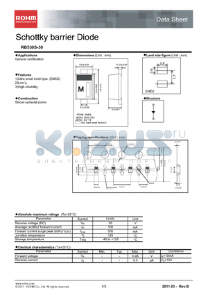 RB530S-30_11 datasheet - Schottky barrier Diode