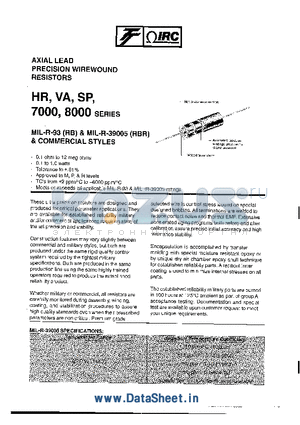 RB53L12601BR datasheet - AXIAL LEAD PRECISION WIREWOUND RESISTORS