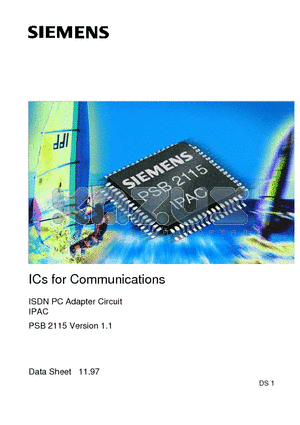 PSB2115 datasheet - ISDN PC Adapter Circuit IPAC