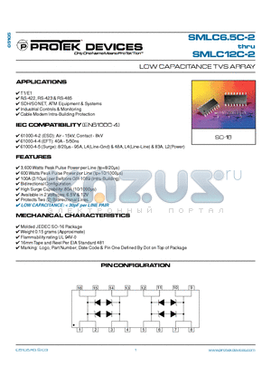 SMLC12C-2 datasheet - LOW CAPACITANCE TVS ARRAY