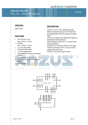 PECL_RX datasheet - CMOS PECL Receiver