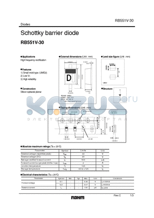 RB551V-30_1 datasheet - Schottky barrier diode