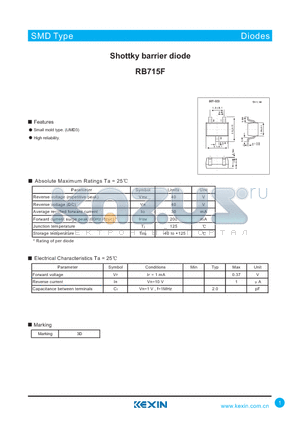 RB715F datasheet - Shottky barrier diode