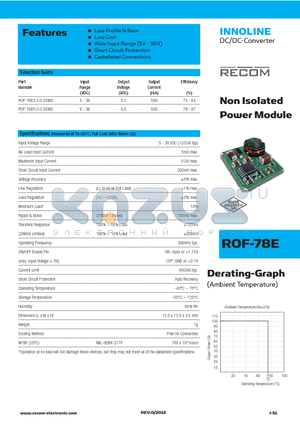 ROF-78E5.0-0.5SMD datasheet - Non Isolated Power Module