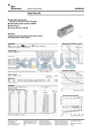 SR6C4060 datasheet - Safety Relay SR6