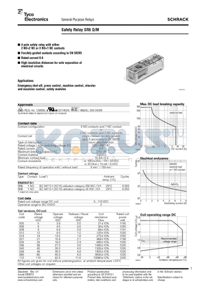 SR6D4018 datasheet - Safety Relay SR6 D/M