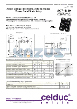 SC744110 datasheet - Power Solid State Relay
