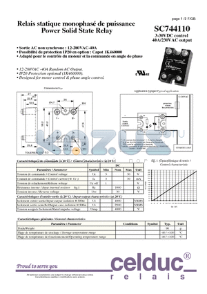 SC744110 datasheet - Power Solid State Relay