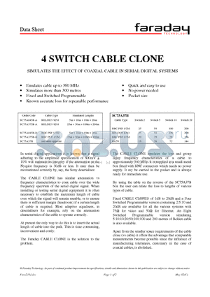 SC75A375B-B datasheet - 4 SWITCH CABLE CLONE