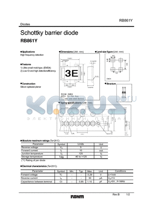 RB861Y_08 datasheet - Schottky barrier diode