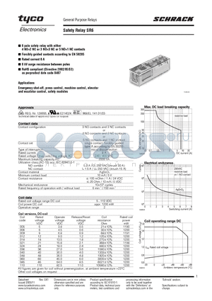 SR6_05 datasheet - Safety Relay SR6