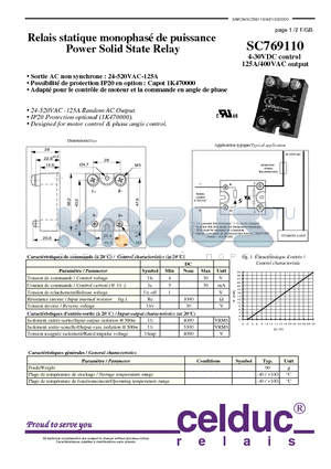 SC769110 datasheet - Power Solid State Relay