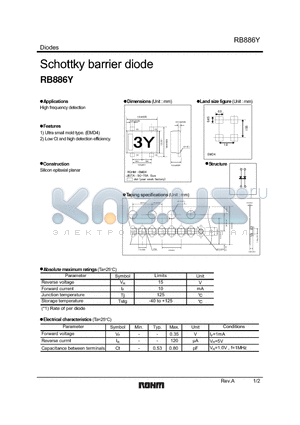 RB886Y_08 datasheet - Schottky barrier diode