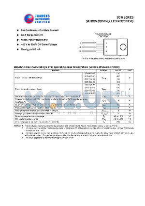 SC8-400-80 datasheet - SILICON CONTROLLED RECTIFIERS