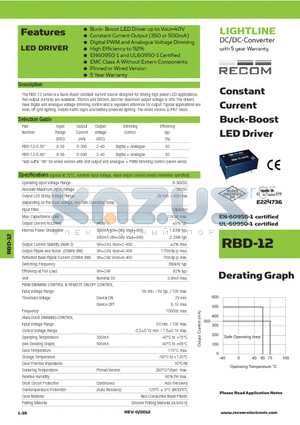 RBD-12-0.35 datasheet - Buck- Boost LED Driver up to Vout=40V