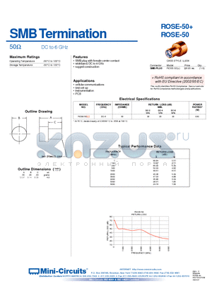 ROSE-50 datasheet - SMB Termination