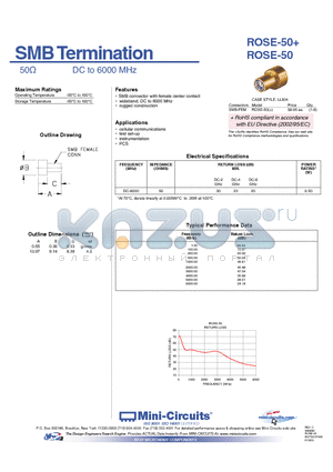 ROSE-50 datasheet - SMB Termination