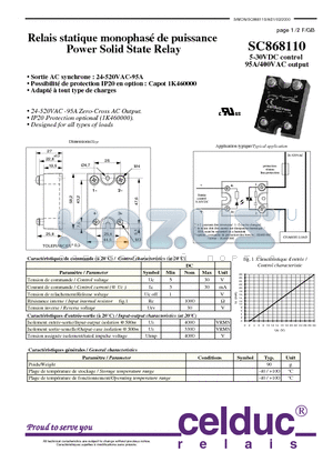 SC868110 datasheet - Power Solid State Relay