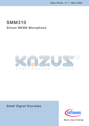 SMM310 datasheet - Silicon MEMS Microphone