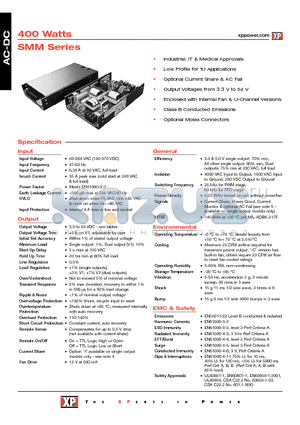 SMM400PS12 datasheet - AC-DC Power Supplies