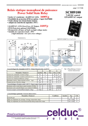 SC889100 datasheet - Power Solid State Relay