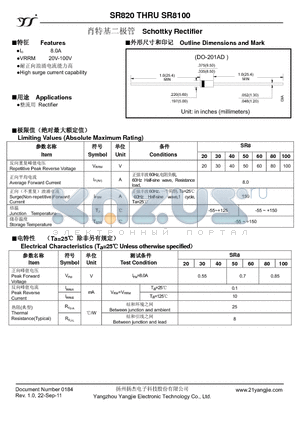 SR840 datasheet - Schottky Rectifier