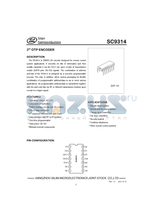 SC9314 datasheet - OTP ENCODER