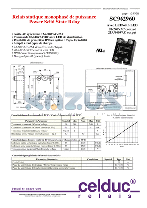 SC962960 datasheet - Power Solid State Relay