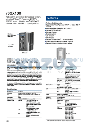 RBOX100 datasheet - Fanless and cableless design