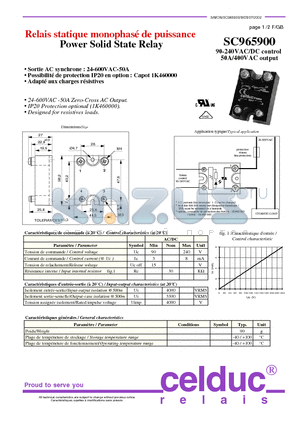 SC965900 datasheet - Power Solid State Relay