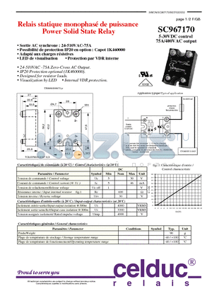 SC967170 datasheet - Power Solid State Relay