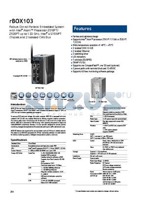 RBOX103 datasheet - Fanless and cableless design