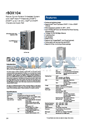 RBOX104 datasheet - Fanless and cableless design