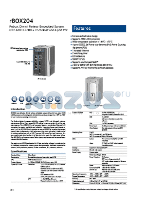RBOX204 datasheet - Fanless and cableless design