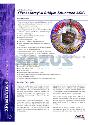 X2P1360 datasheet - 0.15lm Structured ASIC