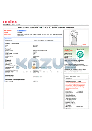 SRA-S-229-08XT datasheet - nsulKrimp Steel Star Ring Tongue Terminal for 18-22 AWG Wire, Stud Size 8, MylarTape Carrier